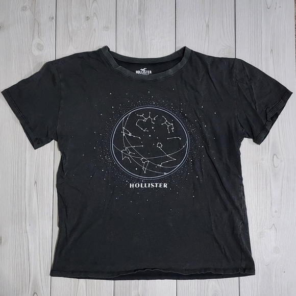 Hollister Tops - Hollister Dark Grey Constellation  Graphic Short Sleeve T-Shirt Size S
